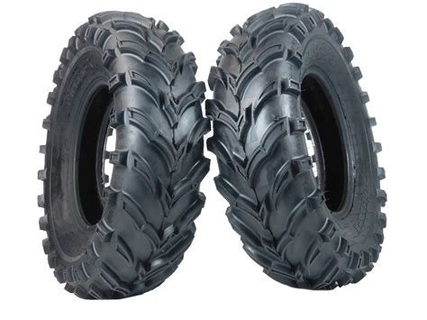 Size: 25x8-12 | Total Number of Tires: 1 | Wheel (Rim) Diameter: 12 in ; Directional "V" angled knobby tread design is great in most terrain. A perfect replacement tire for your quad ATV, UTV, Golf Cart or Lawn Mower. Heavy 6 ply rated construction resists punctures and abrasions. Low profile design for controlled sliding and extra stability.